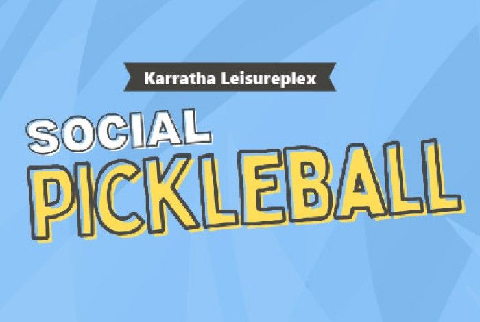 social pickleball with blue background