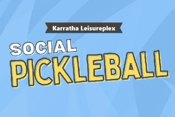 social pickleball with blue background