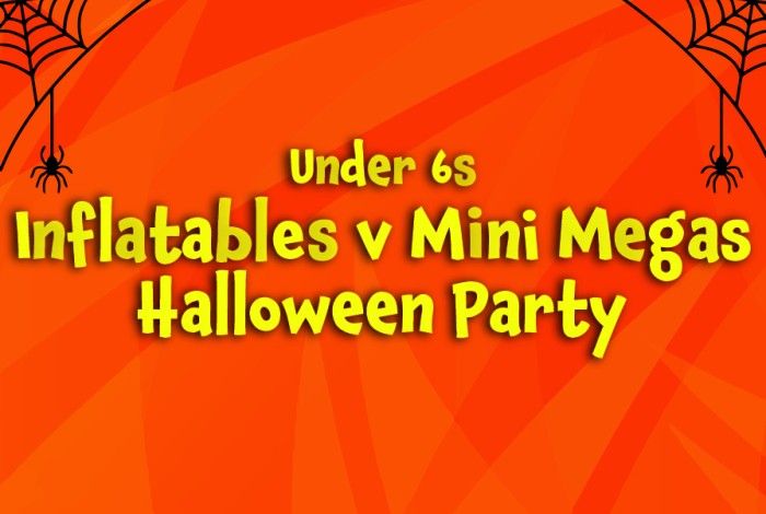 Under 6 Inflatables vs mini megas halloween party