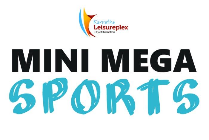 Mini Mega Sports with the Karratha Leisureplex logo